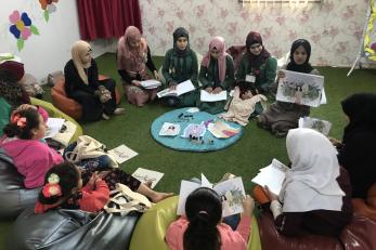 Group of Jordanian women in a learning environment