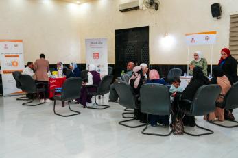 Jordan community members meeting in a workshop.